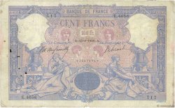 100 Francs BLEU ET ROSE FRANKREICH  1906 F.21.20 SGE
