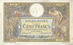 100 Francs LUC OLIVIER MERSON sans LOM FRANKREICH  1913 F.23.05 fSS