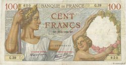100 Francs SULLY FRANKREICH  1939 F.26.01 S
