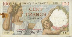 100 Francs SULLY FRANCE  1939 F.26.04 TB