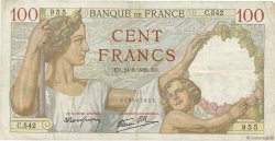 100 Francs SULLY FRANKREICH  1939 F.26.05
