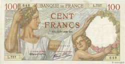100 Francs SULLY FRANCE  1939 F.26.06 VF