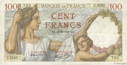 100 Francs SULLY FRANKREICH  1939 F.26.10 fSS