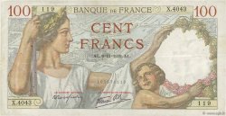 100 Francs SULLY FRANKREICH  1939 F.26.14