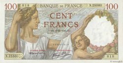 100 Francs SULLY FRANCE  1941 F.26.60 AU
