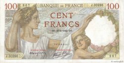 100 Francs SULLY FRANCIA  1942 F.26.70 q.SPL