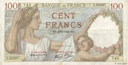 100 Francs SULLY FRANCE  1942 F.26.70 F+