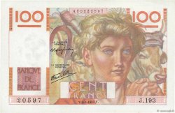 100 Francs JEUNE PAYSAN FRANCE  1947 F.28.13 XF