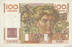 100 Francs JEUNE PAYSAN FRANCE  1948 F.28.17 SUP