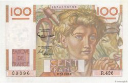 100 Francs JEUNE PAYSAN FRANKREICH  1952 F.28.31 fST