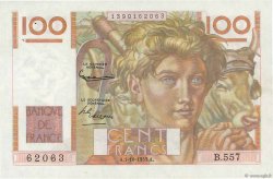 100 Francs JEUNE PAYSAN filigrane inversé FRANKREICH  1953 F.28bis.03 VZ