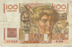 100 Francs JEUNE PAYSAN filigrane inversé FRANCE  1954 F.28bis.05