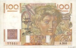 100 Francs JEUNE PAYSAN Favre-Gilly FRANCIA  1947 F.28ter.01 BB