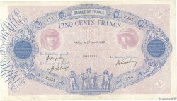 500 Francs BLEU ET ROSE FRANCE  1920 F.30.24 VF-