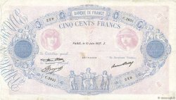 500 Francs BLEU ET ROSE FRANCIA  1937 F.30.38 MB