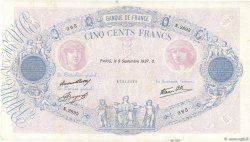 500 Francs BLEU ET ROSE modifié FRANKREICH  1937 F.31.03