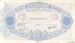 500 Francs BLEU ET ROSE modifié FRANCE  1938 F.31.20 TB
