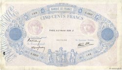 500 Francs BLEU ET ROSE modifié FRANKREICH  1939 F.31.24