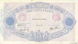 500 Francs BLEU ET ROSE modifié FRANCIA  1939 F.31.31 BC+