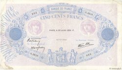 500 Francs BLEU ET ROSE modifié FRANCIA  1939 F.31.37 MB