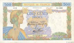 500 Francs LA PAIX FRANKREICH  1940 F.32.08