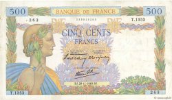 500 Francs LA PAIX FRANCE  1940 F.32.09 TB