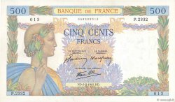 500 Francs LA PAIX FRANKREICH  1941 F.32.14 fST