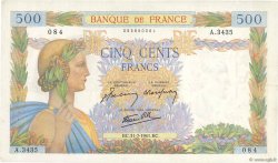 500 Francs LA PAIX FRANKREICH  1941 F.32.20 fVZ