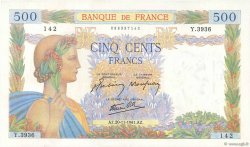 500 Francs LA PAIX FRANCIA  1941 F.32.24 EBC