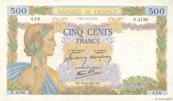 500 Francs LA PAIX FRANCIA  1941 F.32.25 BB
