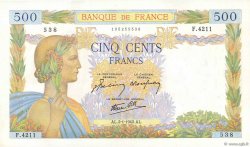 500 Francs LA PAIX FRANCIA  1942 F.32.26 MBC+