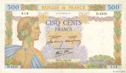 500 Francs LA PAIX FRANCIA  1942 F.32.27 MBC
