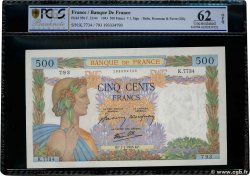 500 Francs LA PAIX FRANCIA  1943 F.32.44 q.FDC