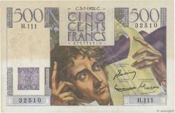 500 Francs CHATEAUBRIAND FRANKREICH  1952 F.34.09