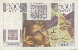 500 Francs CHATEAUBRIAND FRANCE  1952 F.34.10 pr.TTB