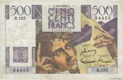 500 Francs CHATEAUBRIAND FRANCIA  1952 F.34.10 MB