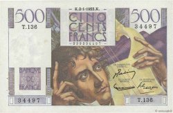 500 Francs CHATEAUBRIAND FRANCIA  1953 F.34.11 q.AU