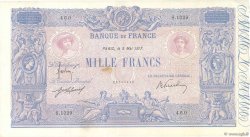 1000 Francs BLEU ET ROSE FRANKREICH  1917 F.36.31 fVZ