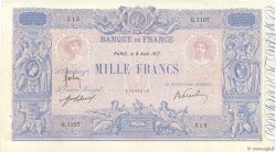 1000 Francs BLEU ET ROSE FRANCIA  1917 F.36.31 MBC