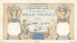 1000 Francs CÉRÈS ET MERCURE type modifié FRANCIA  1937 F.38.04 BC+