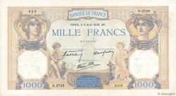 1000 Francs CÉRÈS ET MERCURE type modifié FRANKREICH  1938 F.38.26