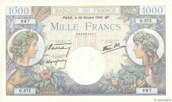 1000 Francs COMMERCE ET INDUSTRIE FRANCIA  1940 F.39.01 MBC