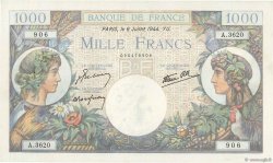 1000 Francs COMMERCE ET INDUSTRIE FRANKREICH  1944 F.39.10 VZ+