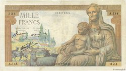 1000 Francs DÉESSE DÉMÉTER FRANCIA  1942 F.40.01 BC+