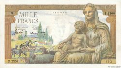 1000 Francs DÉESSE DÉMÉTER FRANCE  1942 F.40.13 VF