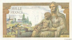 1000 Francs DÉESSE DÉMÉTER FRANCIA  1942 F.40.14 q.SPL