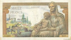1000 Francs DÉESSE DÉMÉTER FRANKREICH  1942 F.40.14 SS