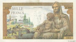 1000 Francs DÉESSE DÉMÉTER FRANCIA  1943 F.40.19 BB