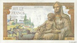 1000 Francs DÉESSE DÉMÉTER FRANCE  1943 F.40.19 XF
