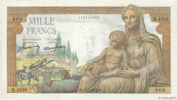 1000 Francs DÉESSE DÉMÉTER FRANKREICH  1943 F.40.20